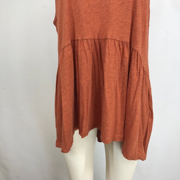 LOFT vintage soft burnt orange tiered babydoll tunic tank top XL - Picture 3 of 8